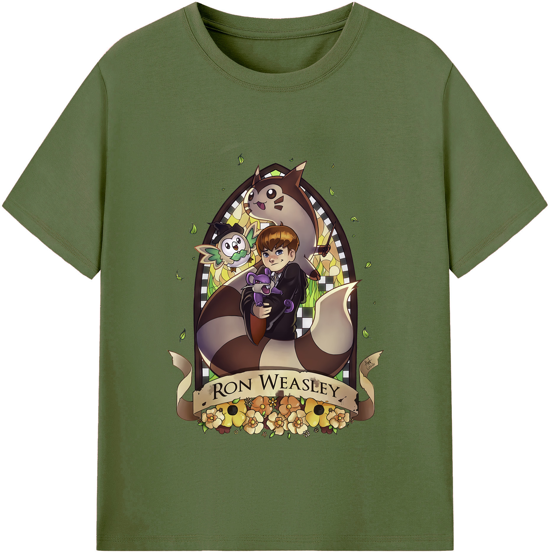 （画像用） Harry Potter ハリー・ポッターシリーズ 綿100％半袖Tシャツ（フロントプリント）